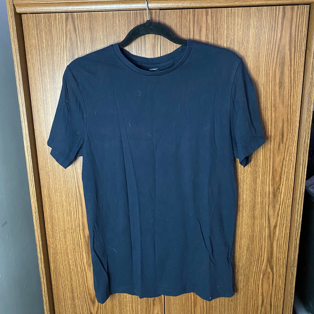 Old Navy T-Shirt Mens Small Navy Blue Cotton Blend Short Sleeve Crewneck Tee